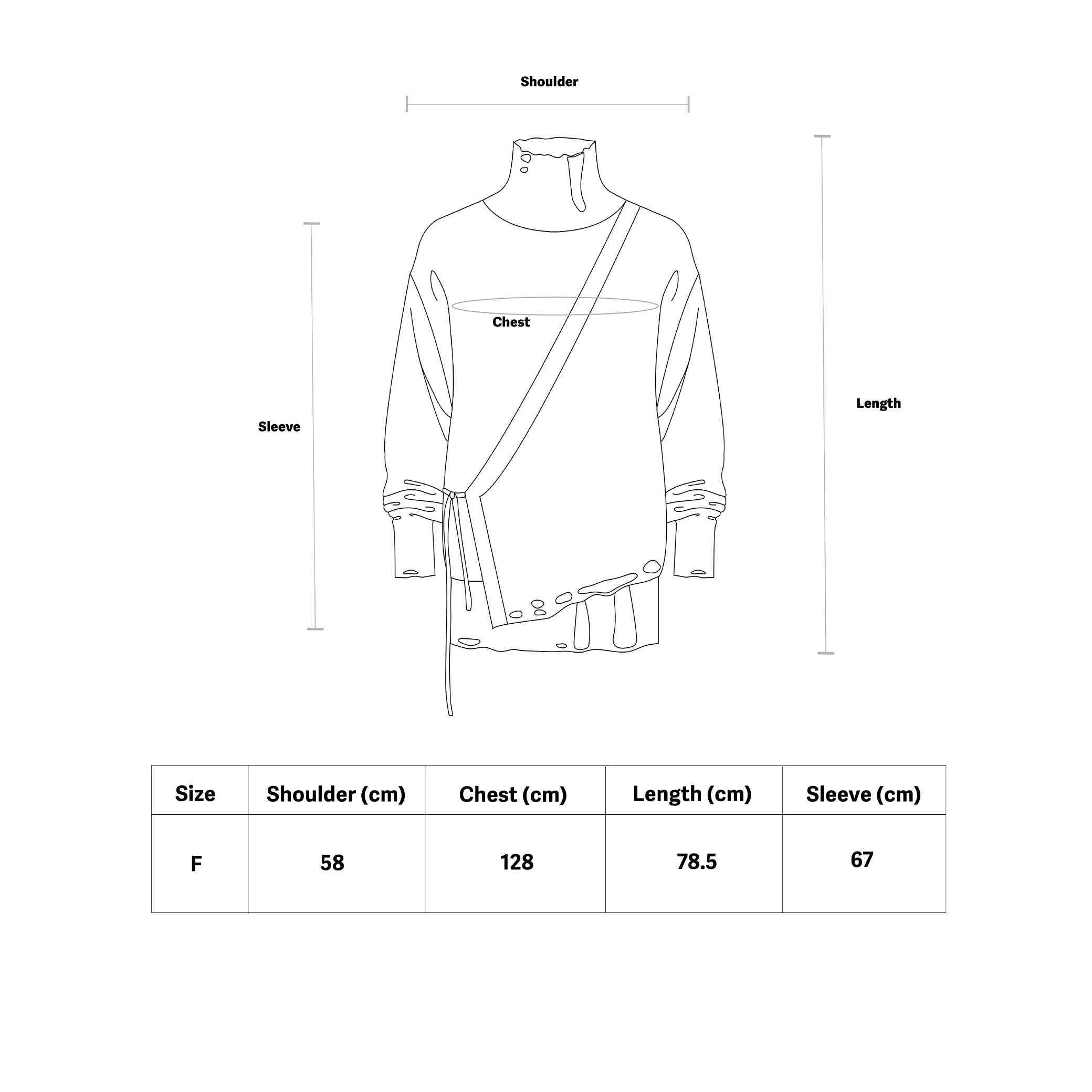 Deconstructed Sweater with Faux Front Placket and Side Tie Straps - Avant Gardist