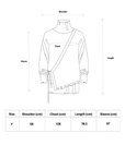 Deconstructed Sweater with Faux Front Placket and Side Tie Straps - Avant Gardist