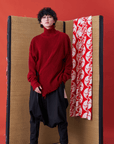 Deconstructed Sweater with Faux Front Placket and Side Tie Straps - Avant Gardist