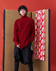 Deconstructed Sweater with Faux Front Placket and Side Tie Straps - Avant Gardist