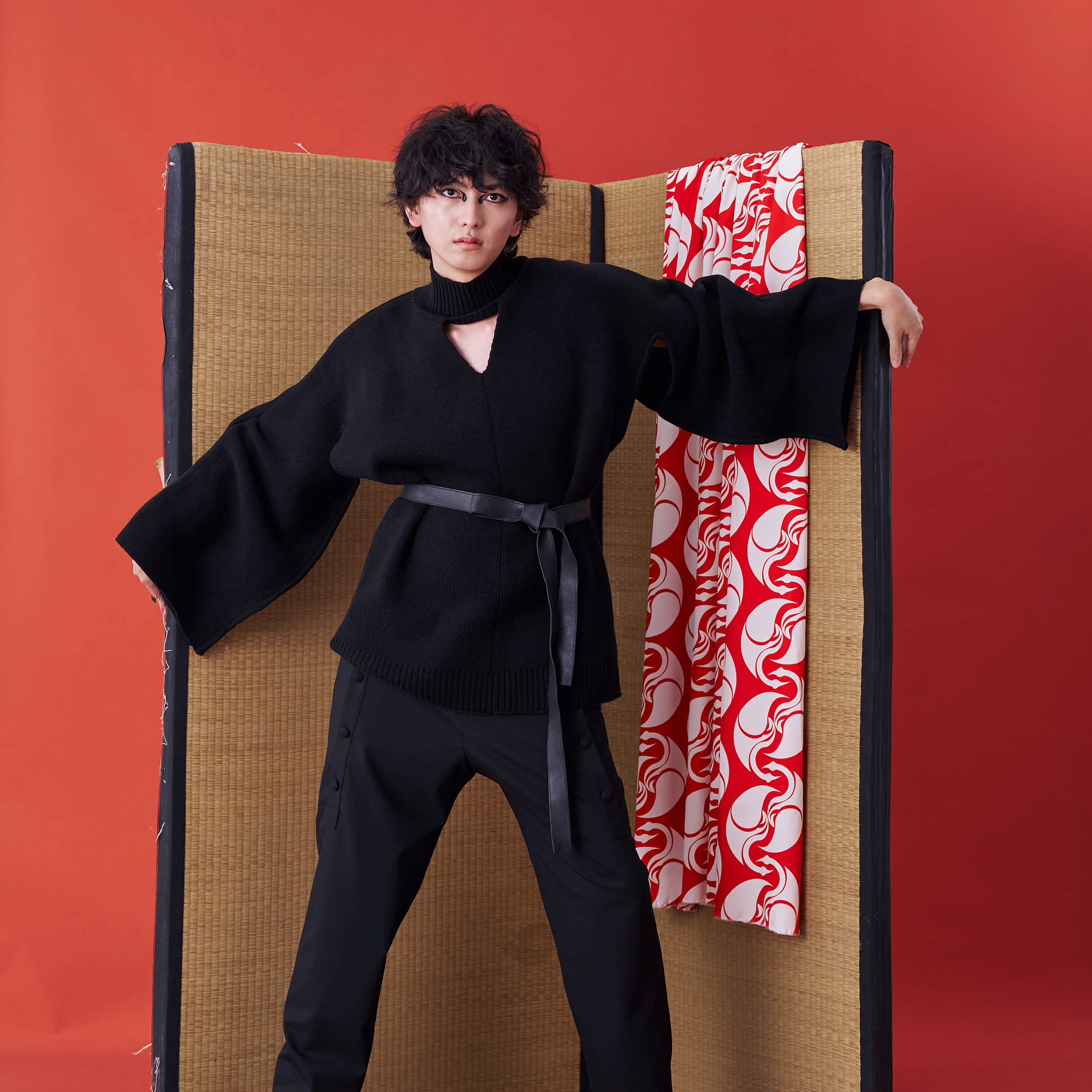 Deconstructed Kimono Sleeve Tie Sweater - Avant Gardist
