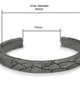 cracks - Cracked sterling silver bracelet