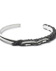 erosion - Half polished sterling silver bracelet - Avant Gardist