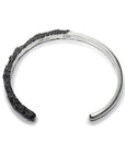erosion - Half polished sterling silver bracelet - Avant Gardist