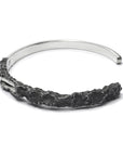 erosion - Half polished sterling silver bracelet - Avant Gardist