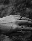 erosion - Half polished sterling silver bracelet - Avant Gardist