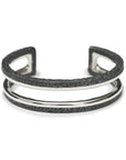 essence - Two line thick sterling silver bracelet