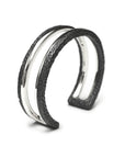 essence - Two line thick sterling silver bracelet
