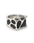 fusion - Square sterling silver combination signet ring