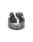 weathering - Square sterling silver signet ring - Avant Gardist