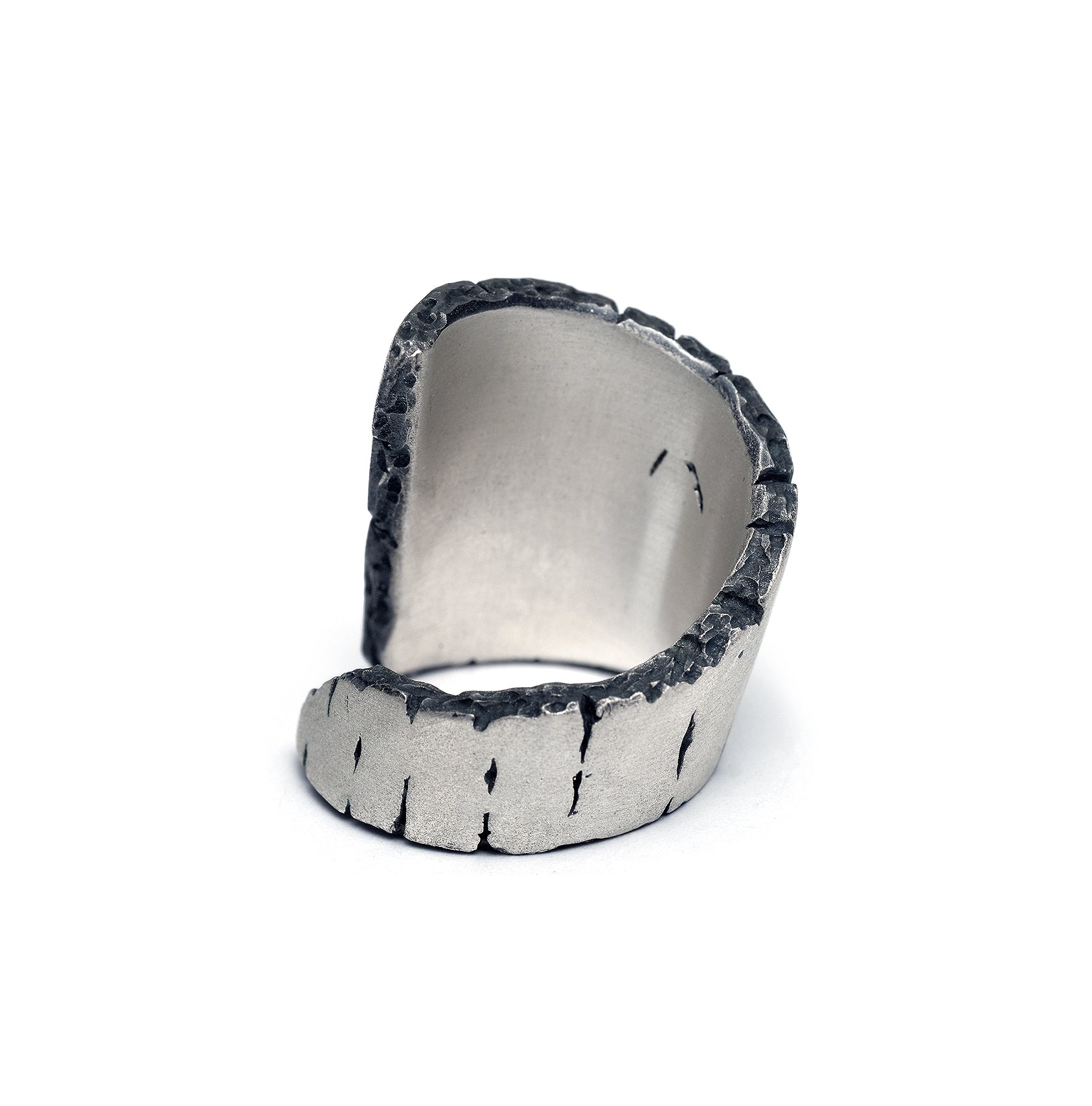 weathering - sterling silver bold ring