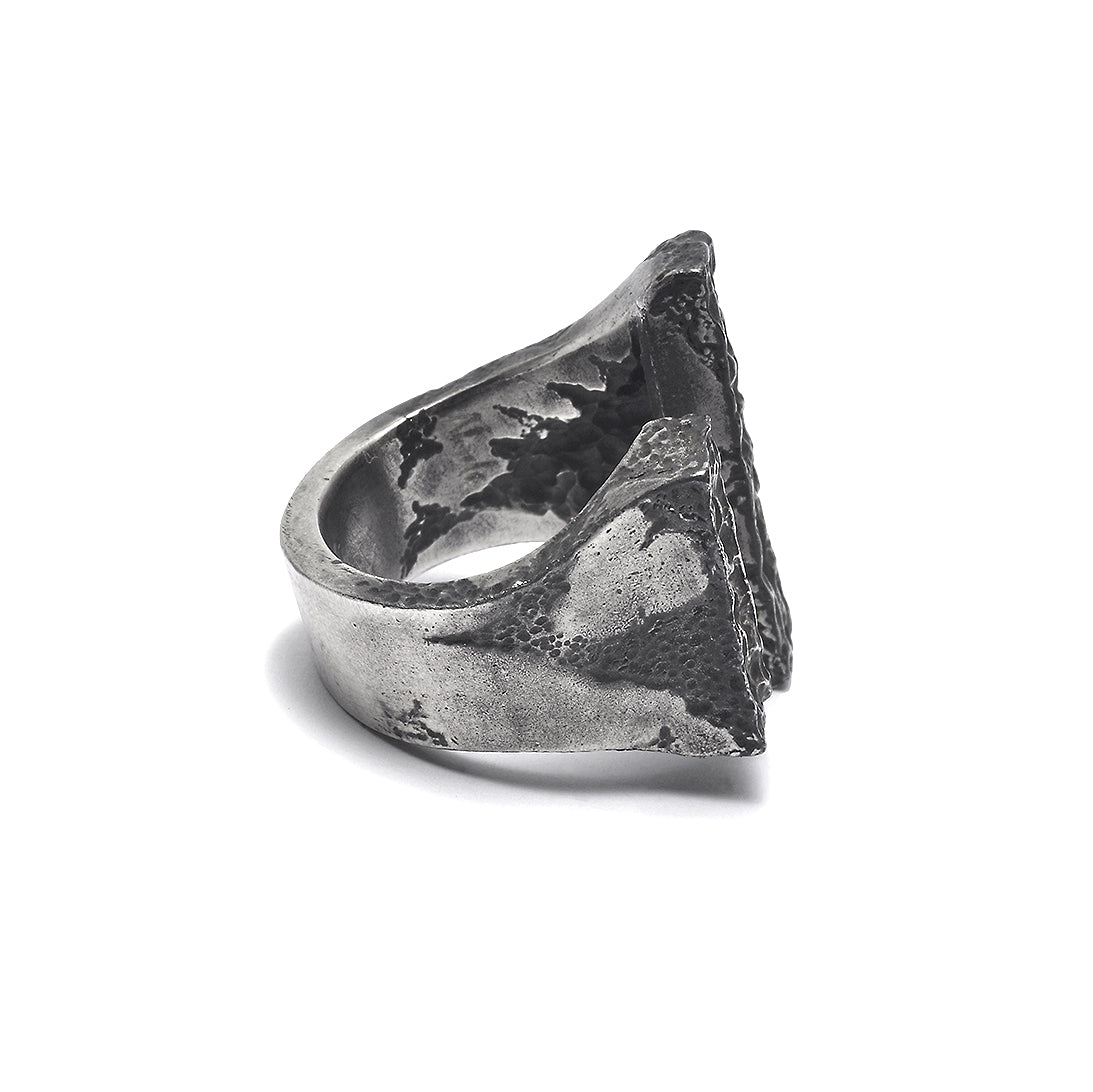 weathering - sterling silver bold ring - Avant Gardist