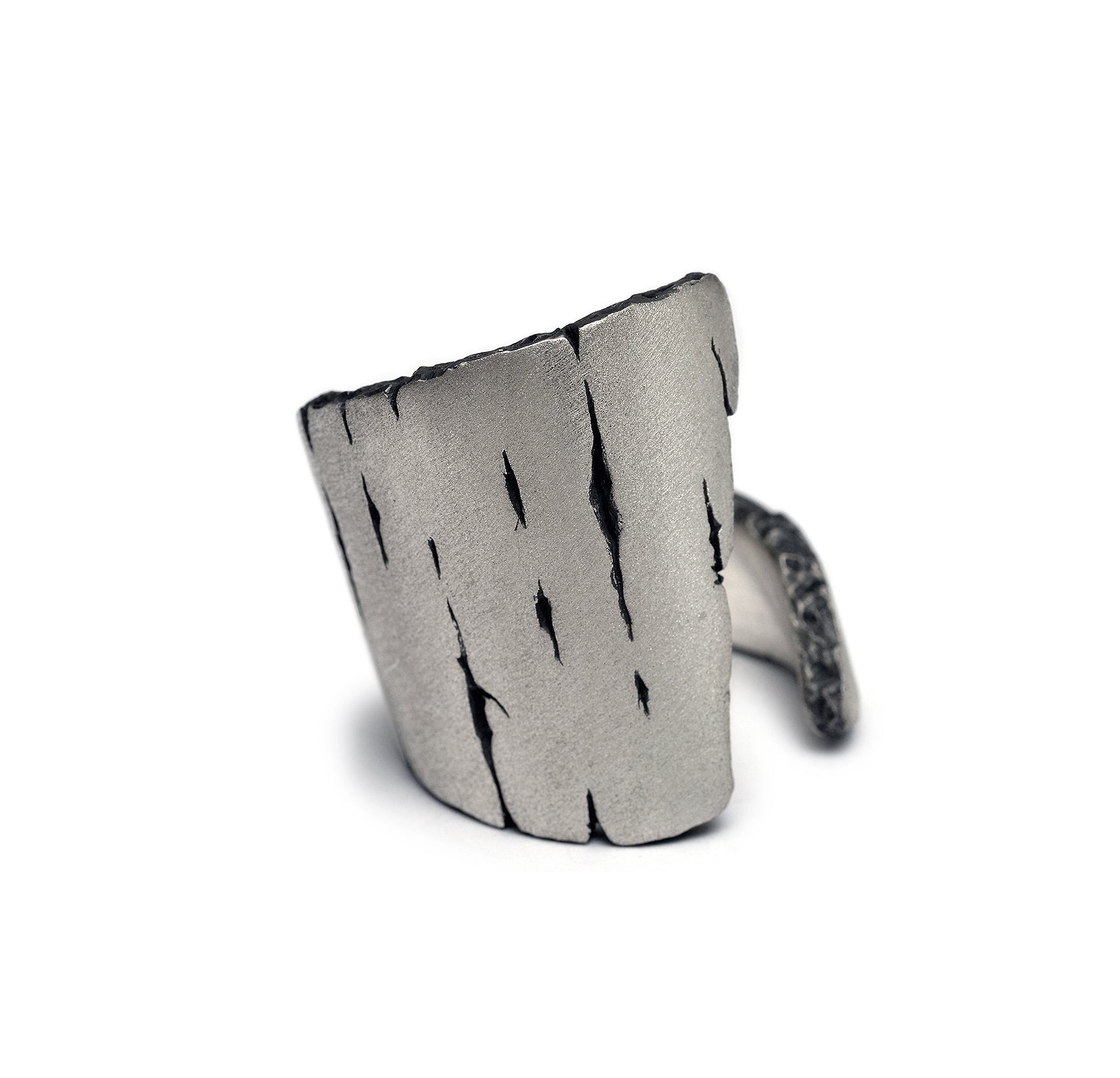 weathering - sterling silver bold ring