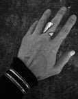 weathering - sterling silver bold ring