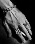 Continue - Sterling silver bracelet with thick chain combination - Avant Gardist
