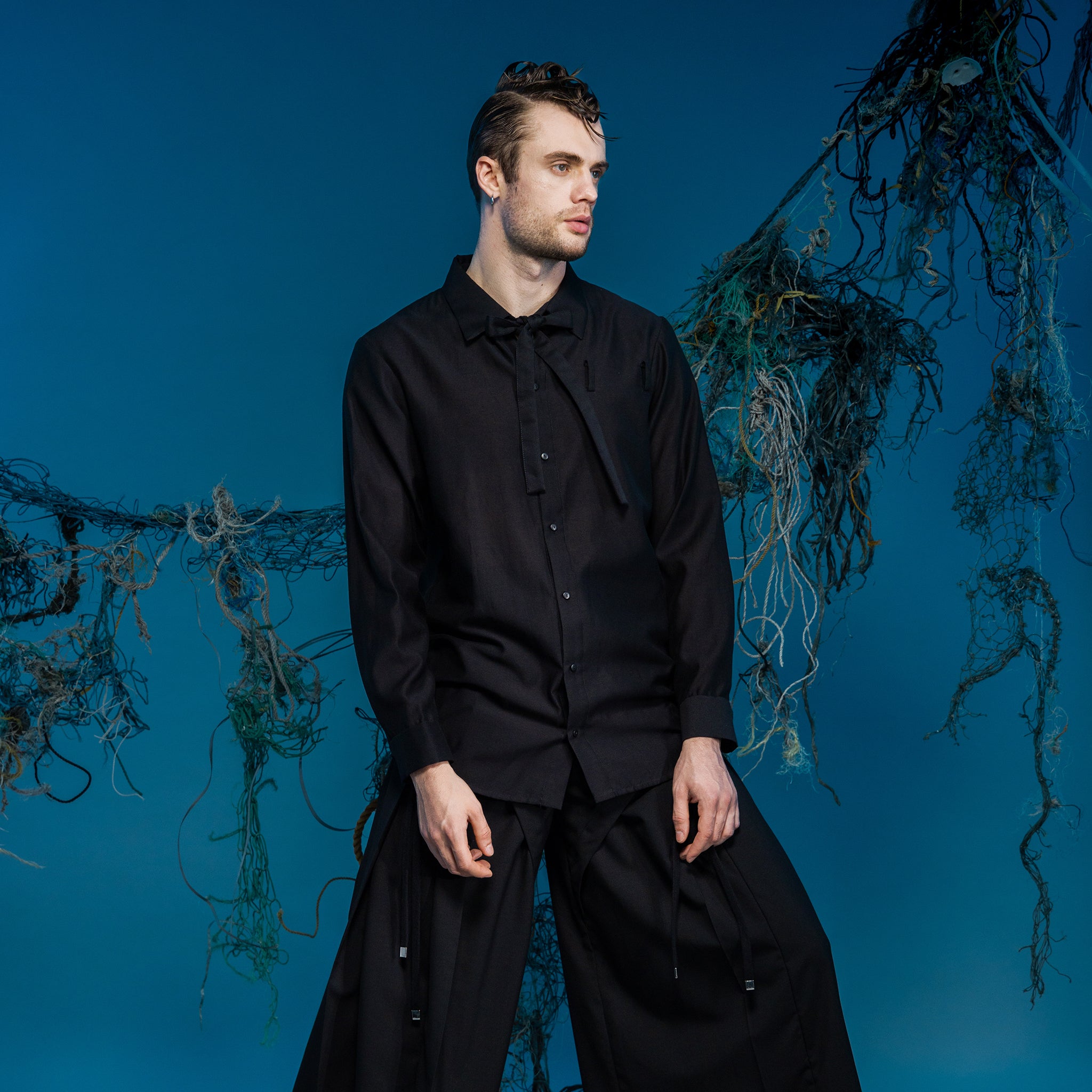Deconstructed Collar Tie Shirt - Avant Gardist
