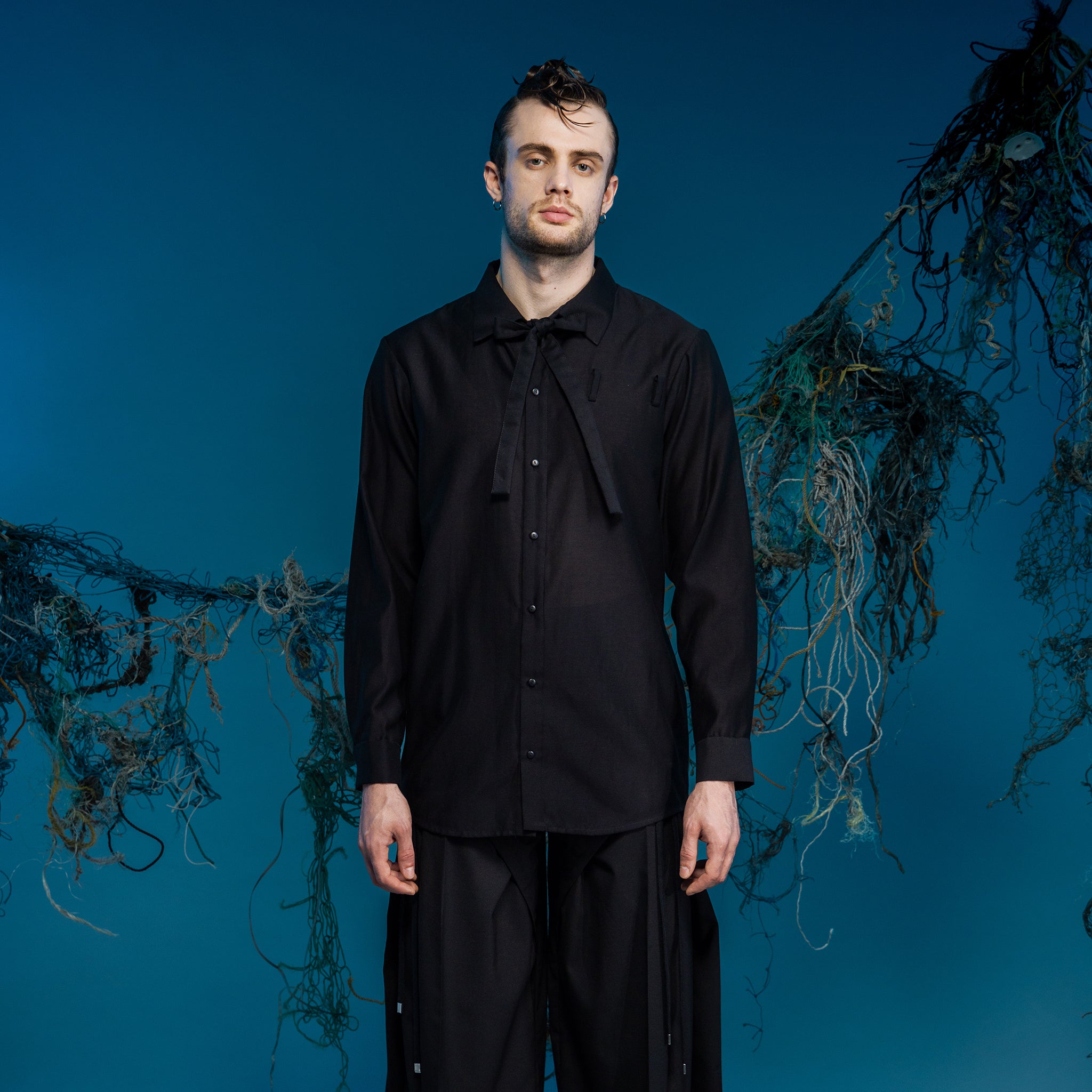 Deconstructed Collar Tie Shirt - Avant Gardist