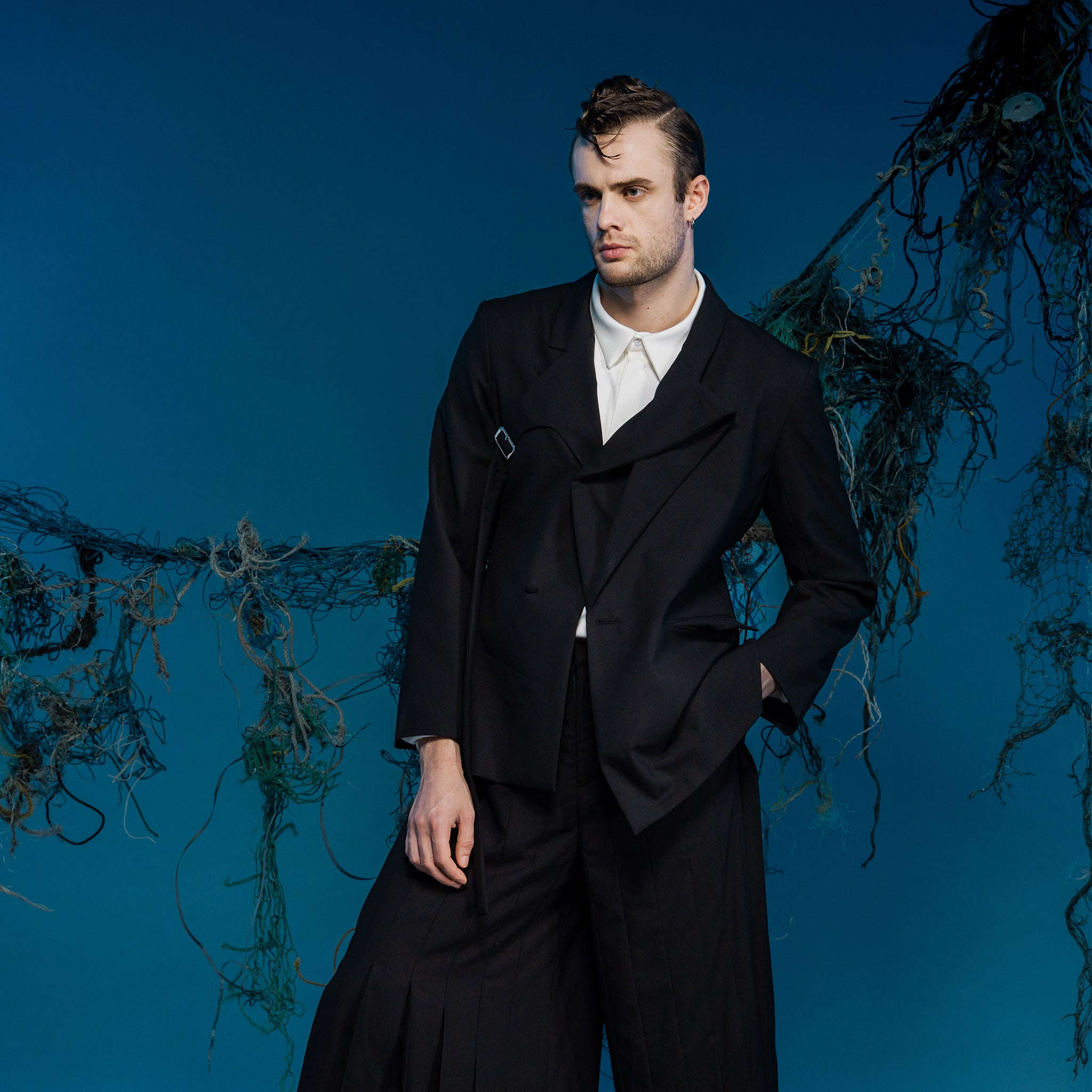 Deconstructed Double-Layer Lapel Suit Jacket - Avant Gardist
