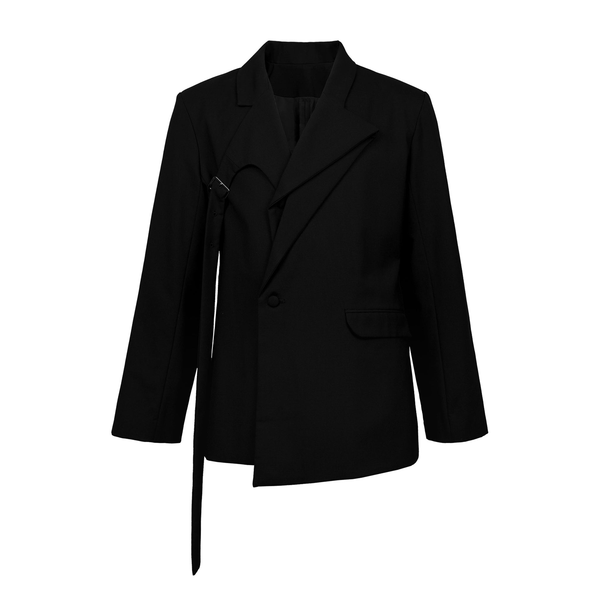 Deconstructed Double-Layer Lapel Suit Jacket - Avant Gardist