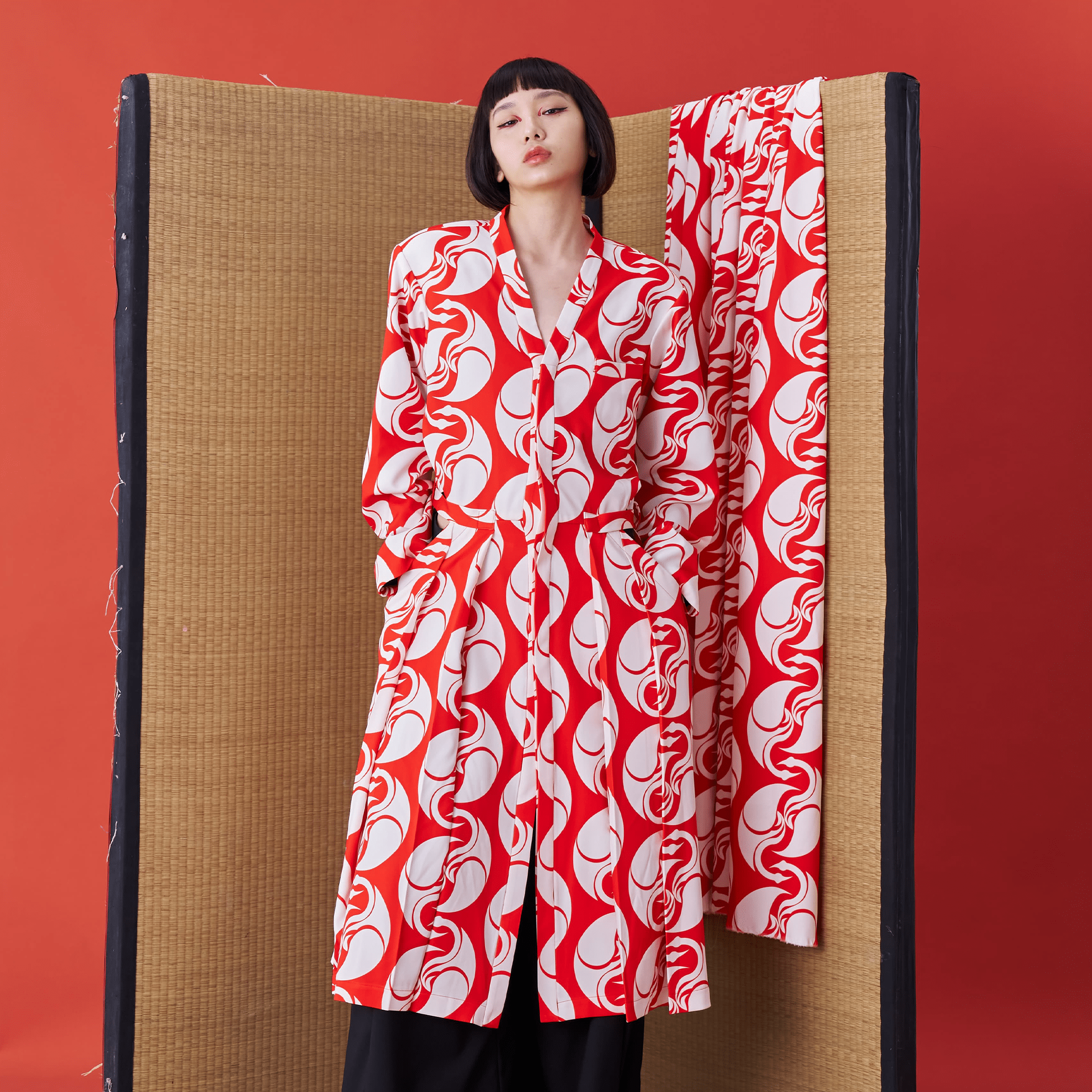Deconstructed Japanese Kimono-inspired Longline Suit Jacket - Avant Gardist