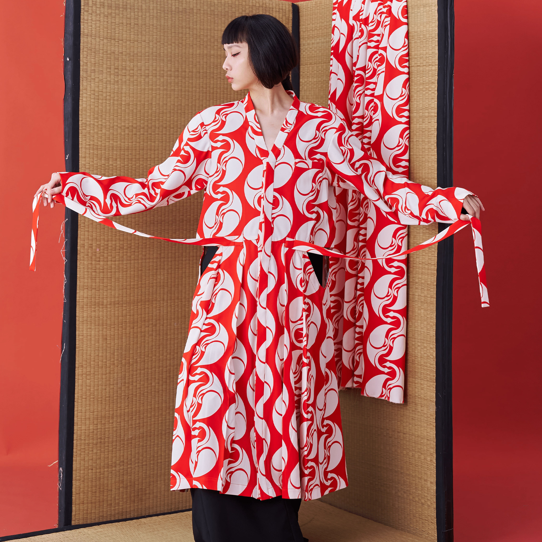 Deconstructed Japanese Kimono-inspired Longline Suit Jacket - Avant Gardist