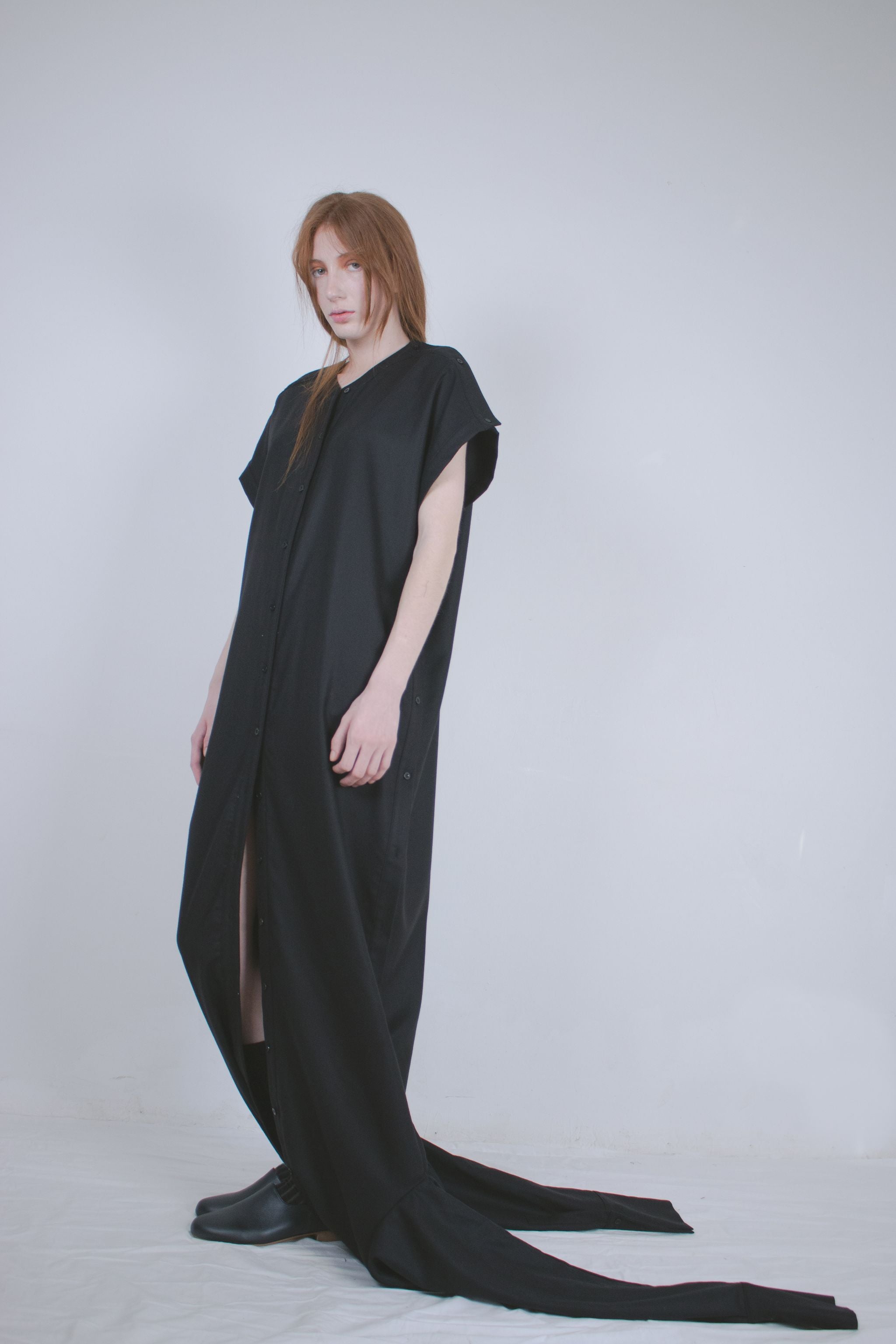 Black Wool Dual Shirt