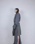 Grey Wool Buttoned Culottes