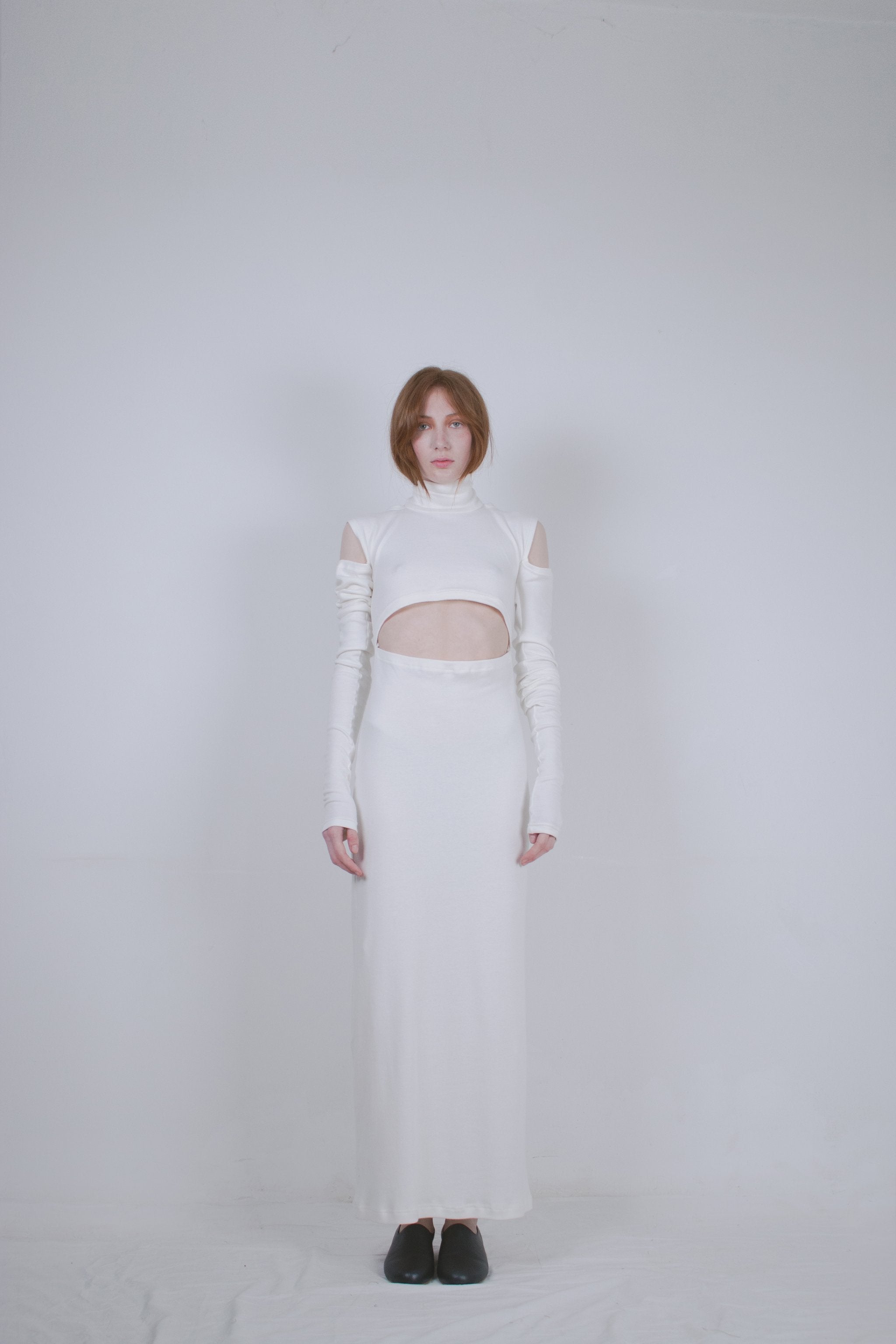 White Cut-out Dress
