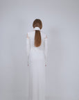White Cut-out Dress