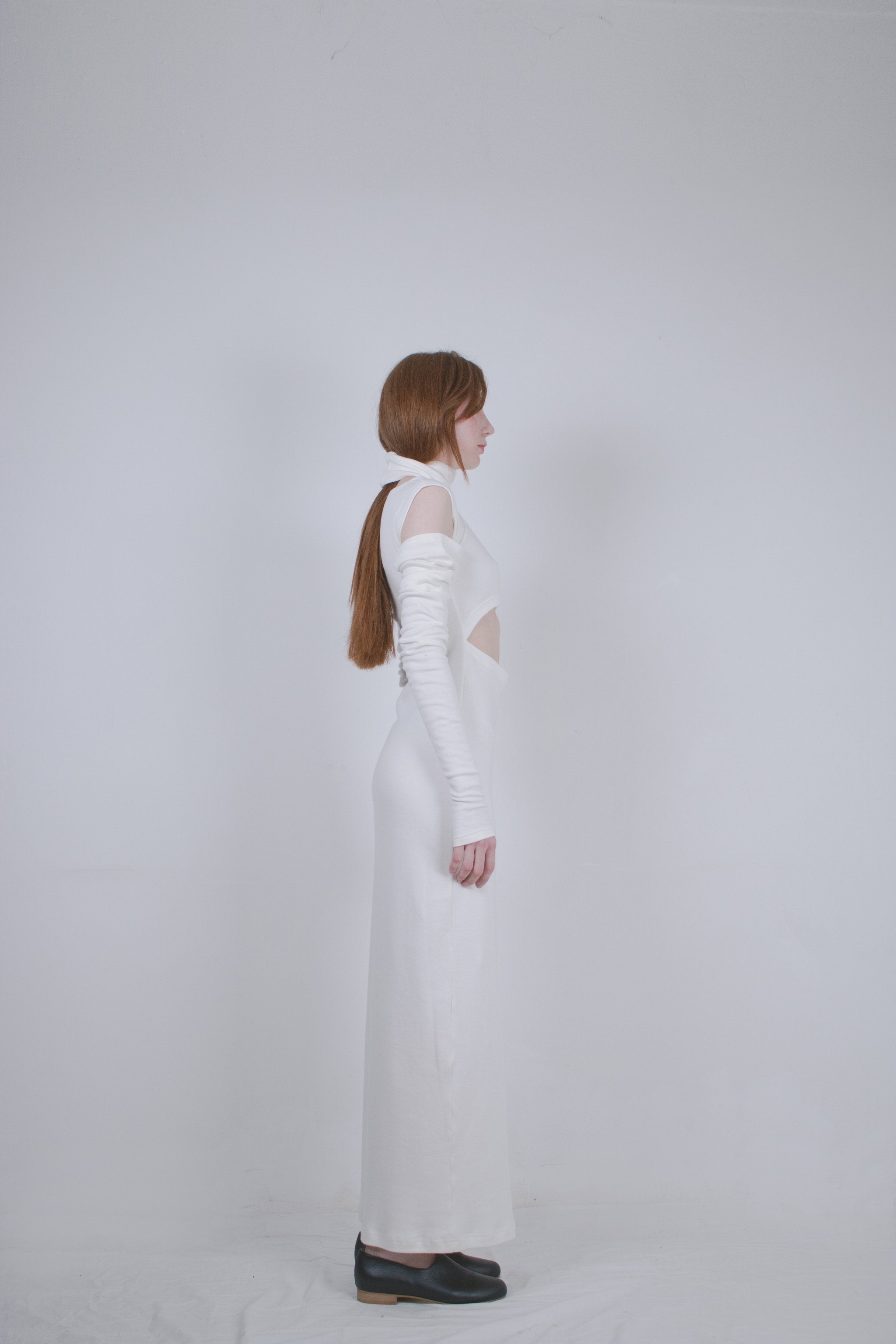 White Cut-out Dress