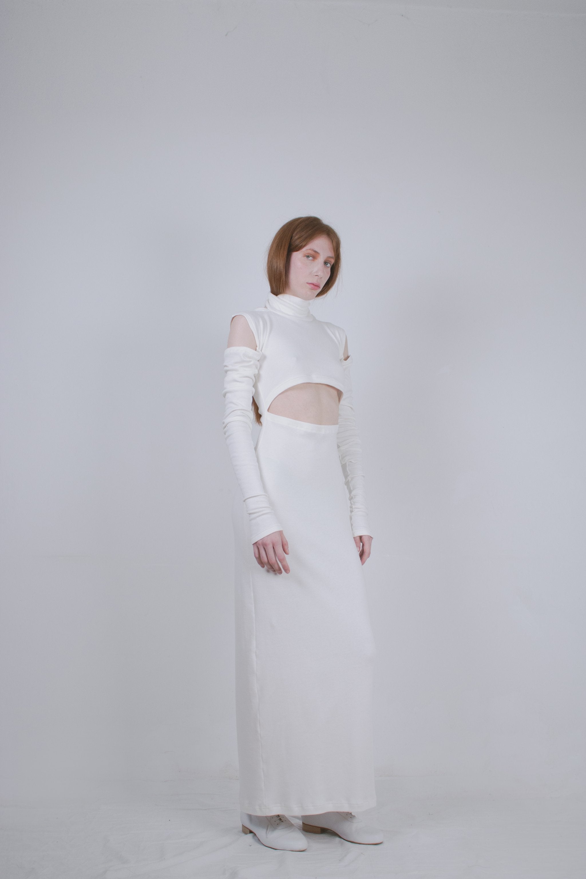 White Cut-out Dress