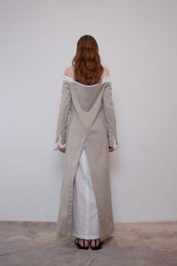 Naturally Dyed Elongated Cropped Tailored Jacket - Avant Gardist