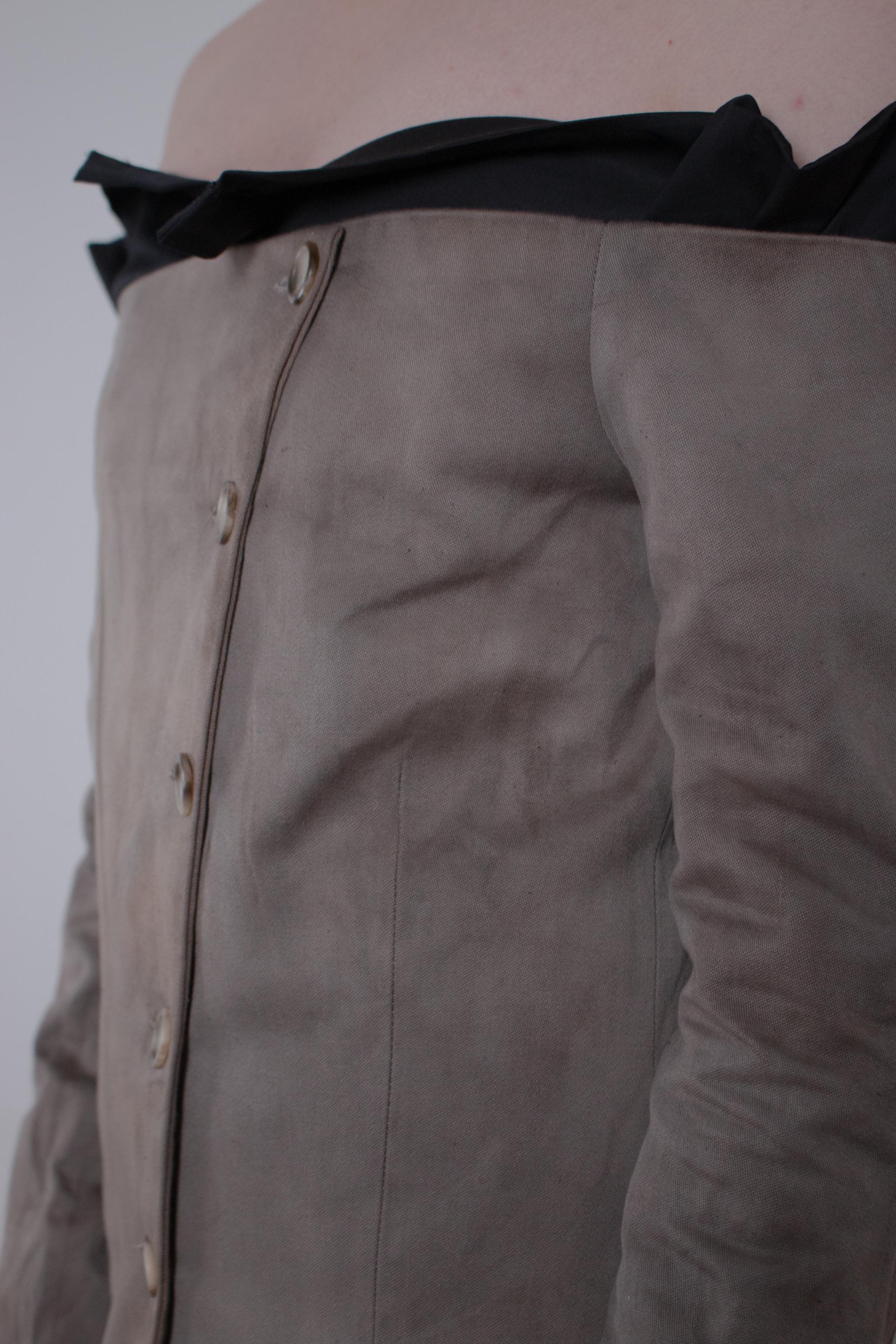 Naturally Dyed Light Cropped Tailored Jacket - Avant Gardist