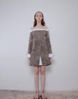 Naturally Dyed Dark Cropped Tailored Jacket