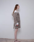 Naturally Dyed Dark Cropped Tailored Jacket
