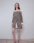Naturally Dyed Dark Cropped Tailored Jacket