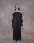 Elongated Cropped Black Cotton Shirt - Avant Gardist