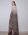 Naturally Dyed Dark Cotton Voile Dress - Avant Gardist