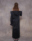 Elongated Cropped Black Cotton Shirt - Avant Gardist