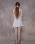 Backless White Cotton Shirt - Avant Gardist