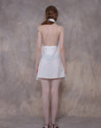 Backless White Cotton Shirt - Avant Gardist