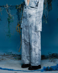 Eco-Fabric - Print Deconstructed Wide-Leg Pants