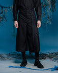 Single-Leg Deconstructed Japanese Wide Shorts