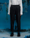 Adjustable Strap Deconstructed Suit Trousers