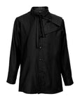 Deconstructed Lapel Hollow-Out Shirt