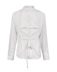Multi-Layered Lapel Hollow-Out Shirt