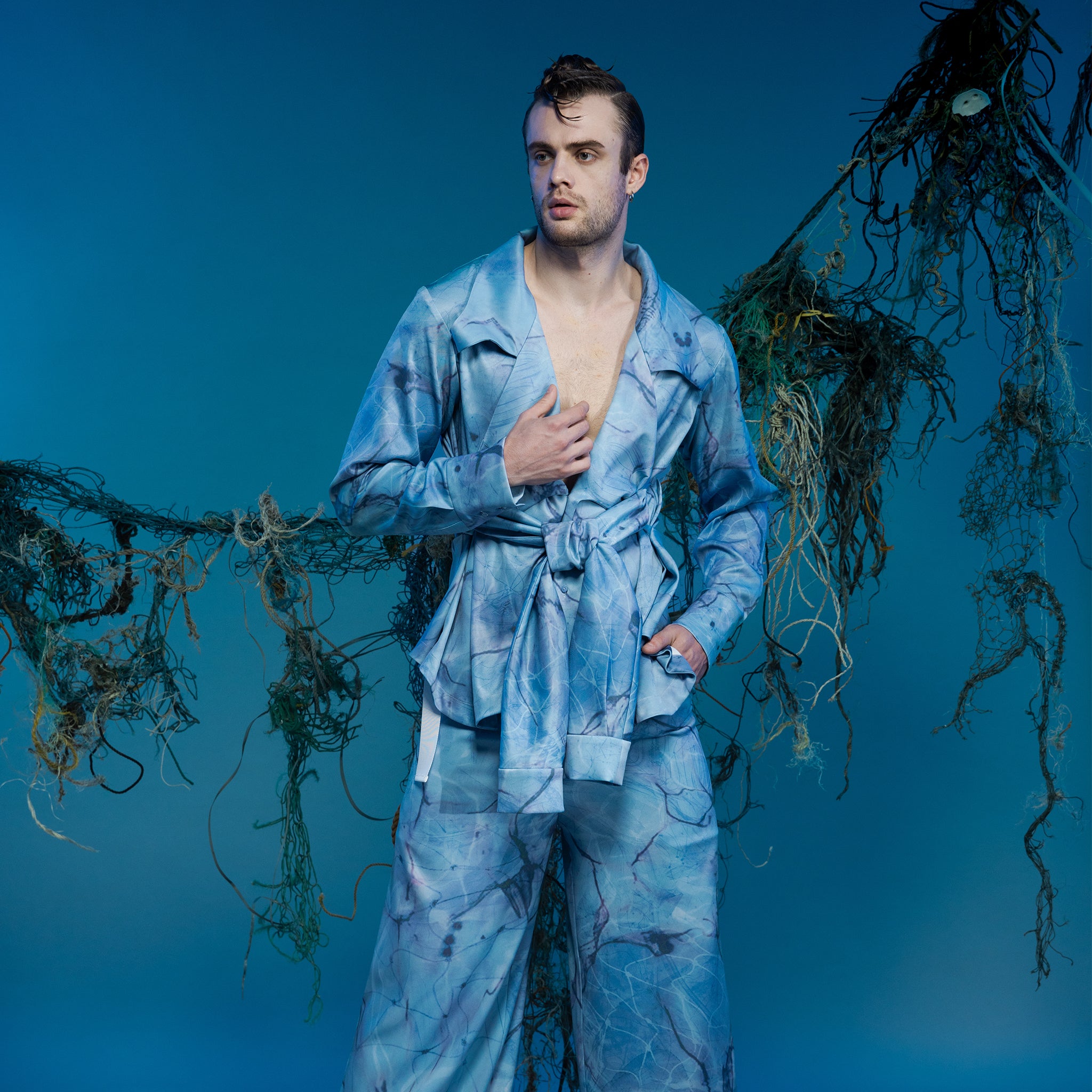 Deconstructed Knight Collar Tie-Dye Shirt - Avant Gardist