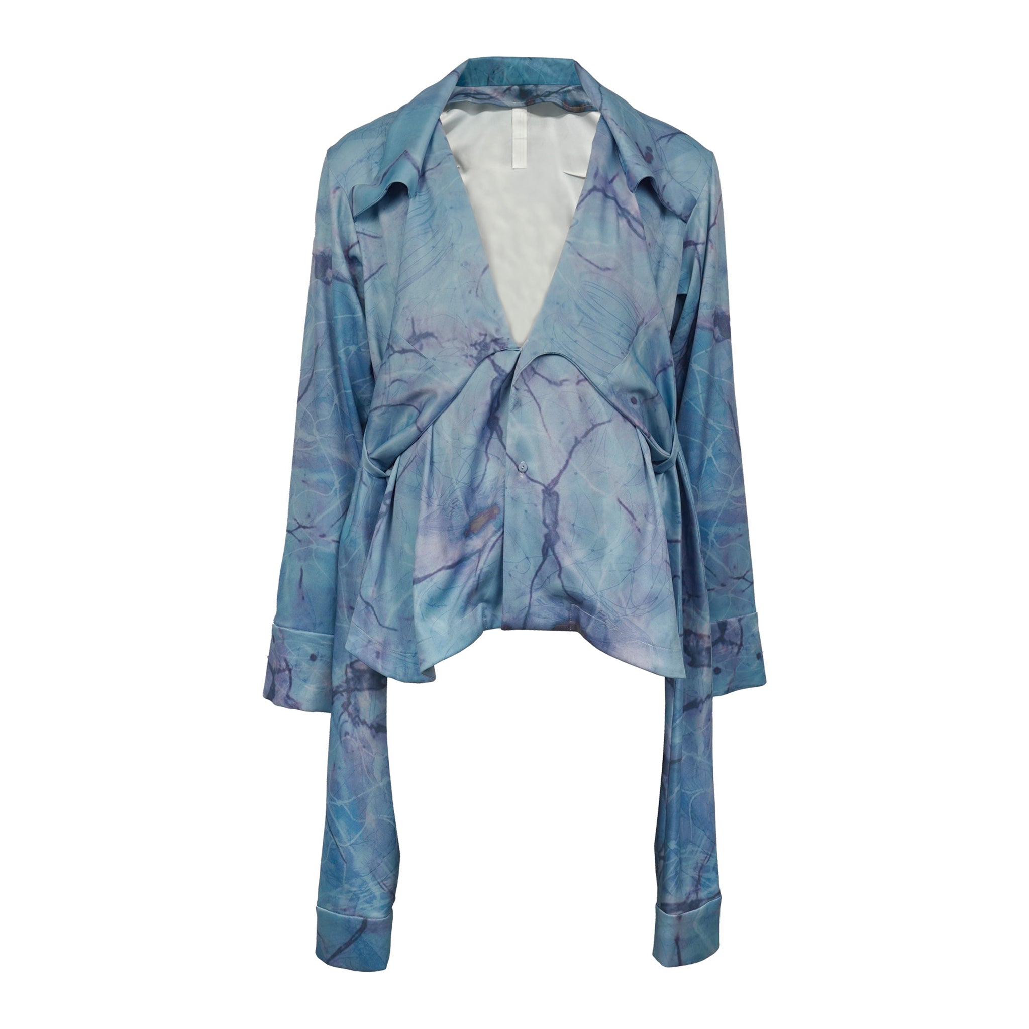 Deconstructed Knight Collar Tie-Dye Shirt - Avant Gardist