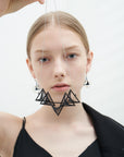 String Art series -Quintuple Triangular Necklace - Avant Gardist