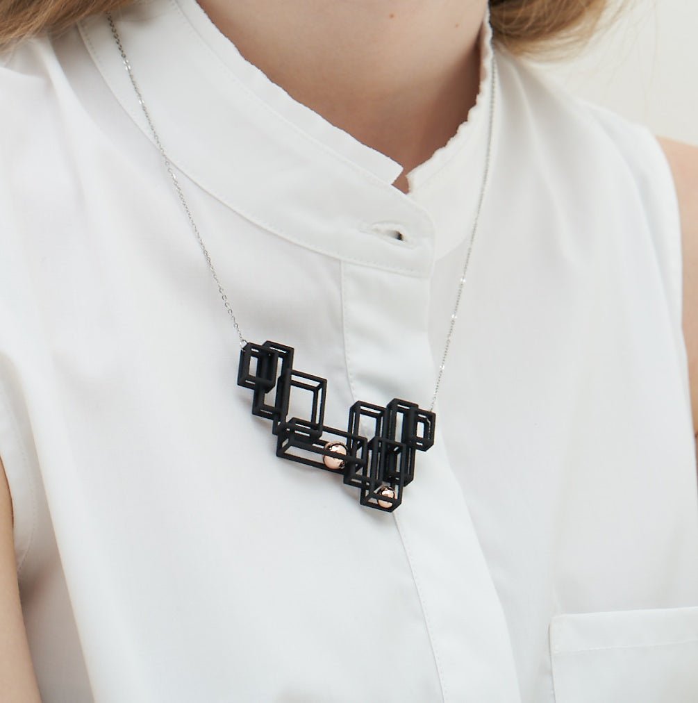 Infinity Art Series - Beads in Infinite Cuboids Necklace - Avant Gardist